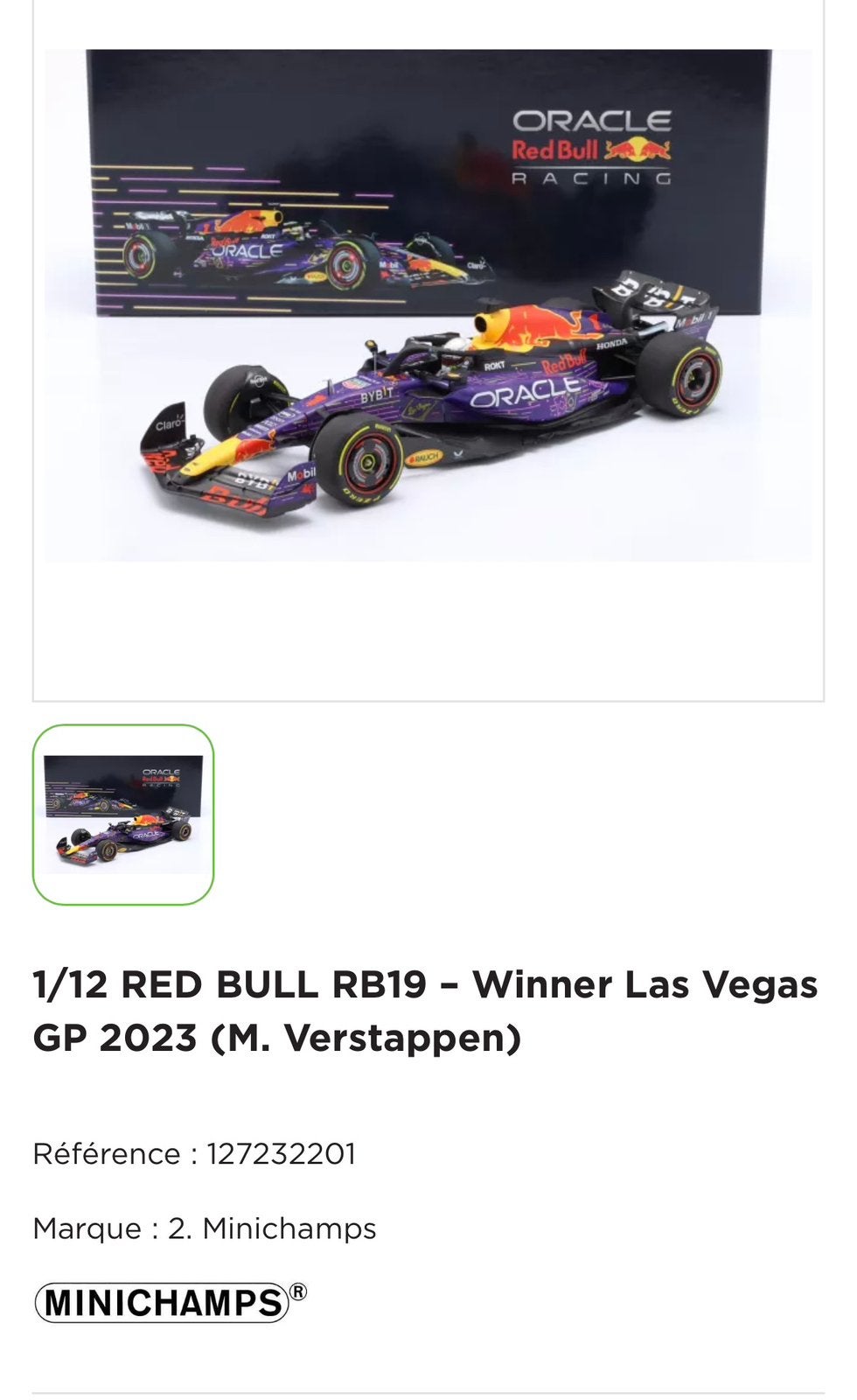 F1 RB 19 1/12, Enlèvement ou Envoi, Neuf
