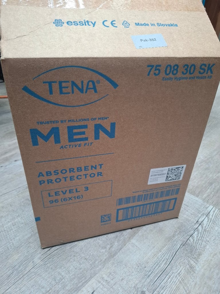 TENA MEN LEVEL 3 VOLLEDIGE DOOS 6 X 16, Diversen, Ophalen of Verzenden, Nieuw