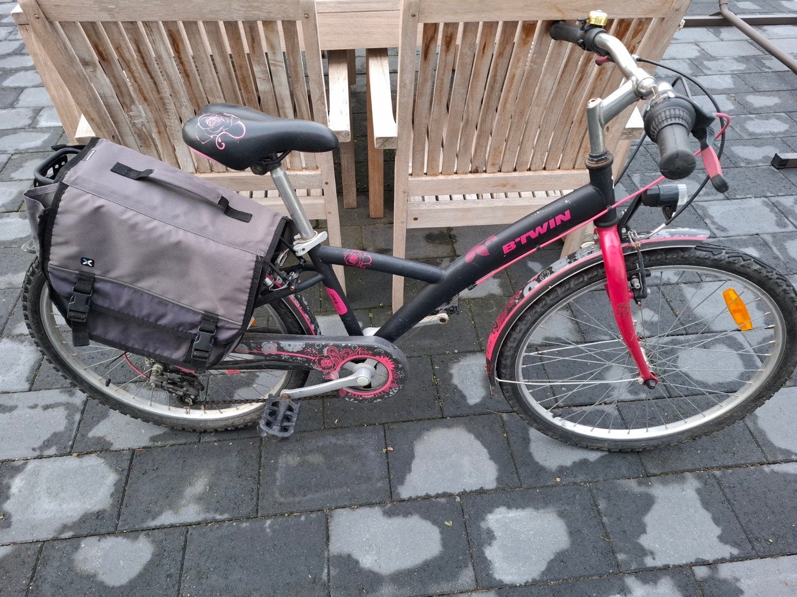 meisjesfiets, Fietsen en Brommers, Ophalen, Gebruikt, Velgrem, Handrem