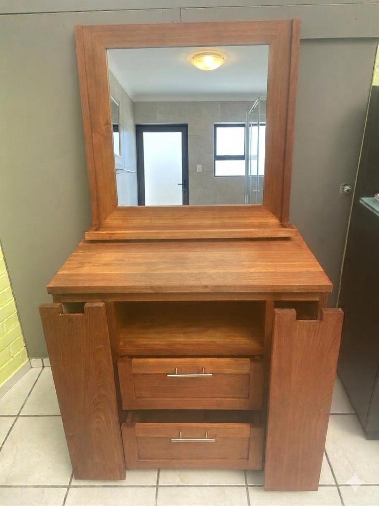 Meuble de salle de bain en TECK, Maison & Meubles, Enlèvement, Utilisé, Lavabo ou Évier