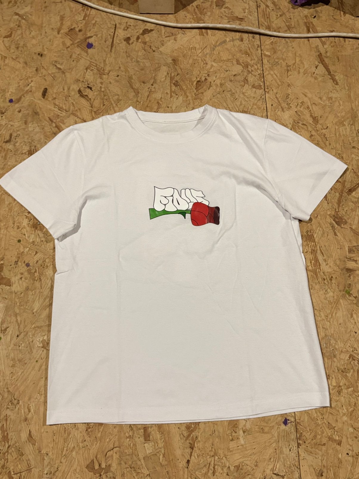 Foul White Rose Graphic T-Shirt, Ophalen of Verzenden, Zo goed als nieuw
