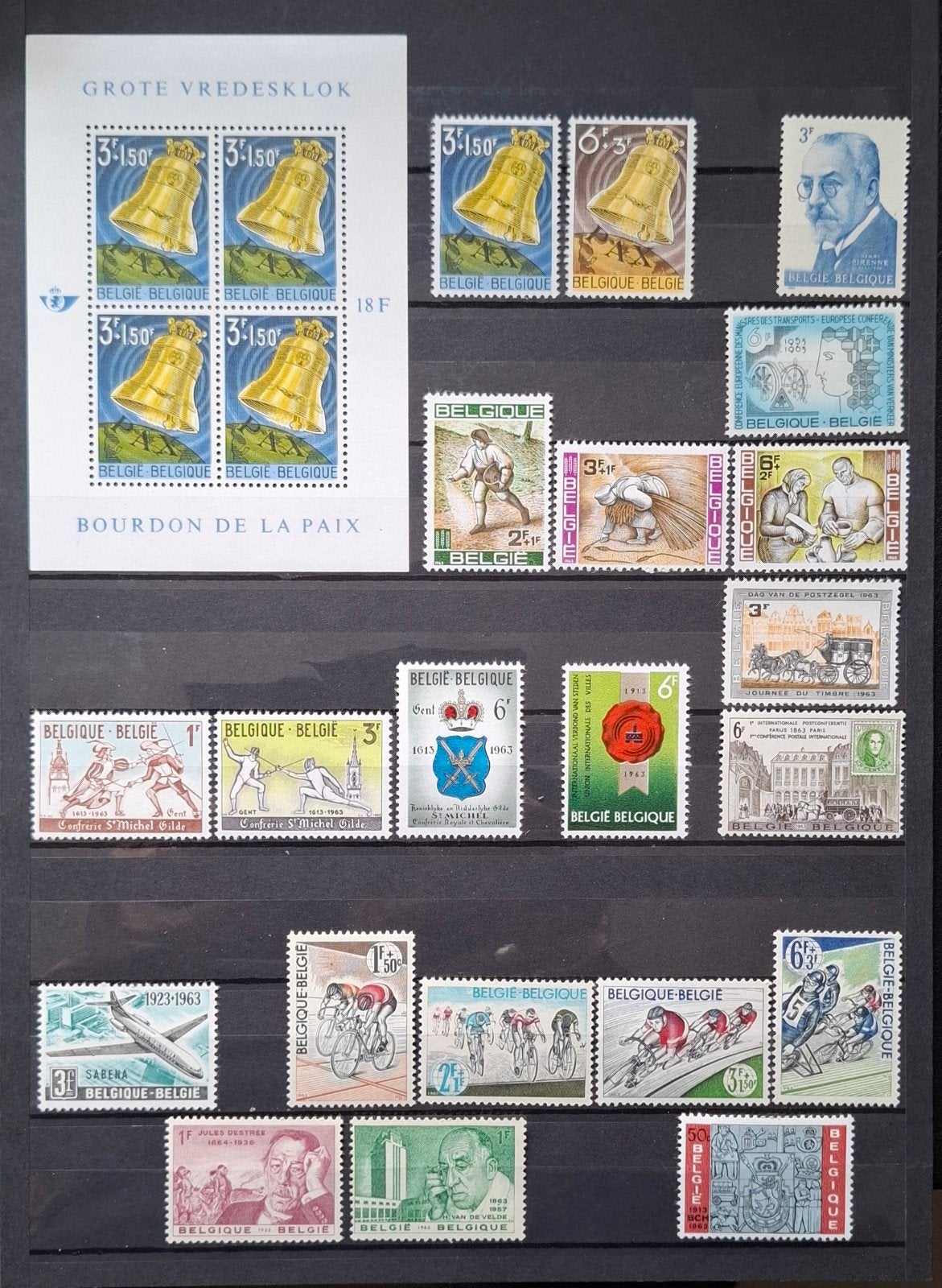 België: OBP 1240/77 ** Volledig jaar 1963., Frankeerzegel, Ophalen of Verzenden, Zonder stempel, Postfris