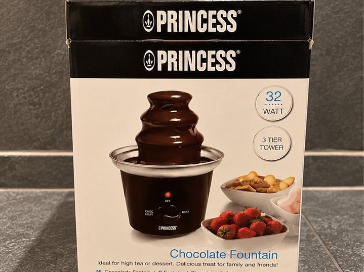 Princess Chocoladefontein – 32 Watt – 3 Etages, Ophalen, Zo goed als nieuw, Zwart