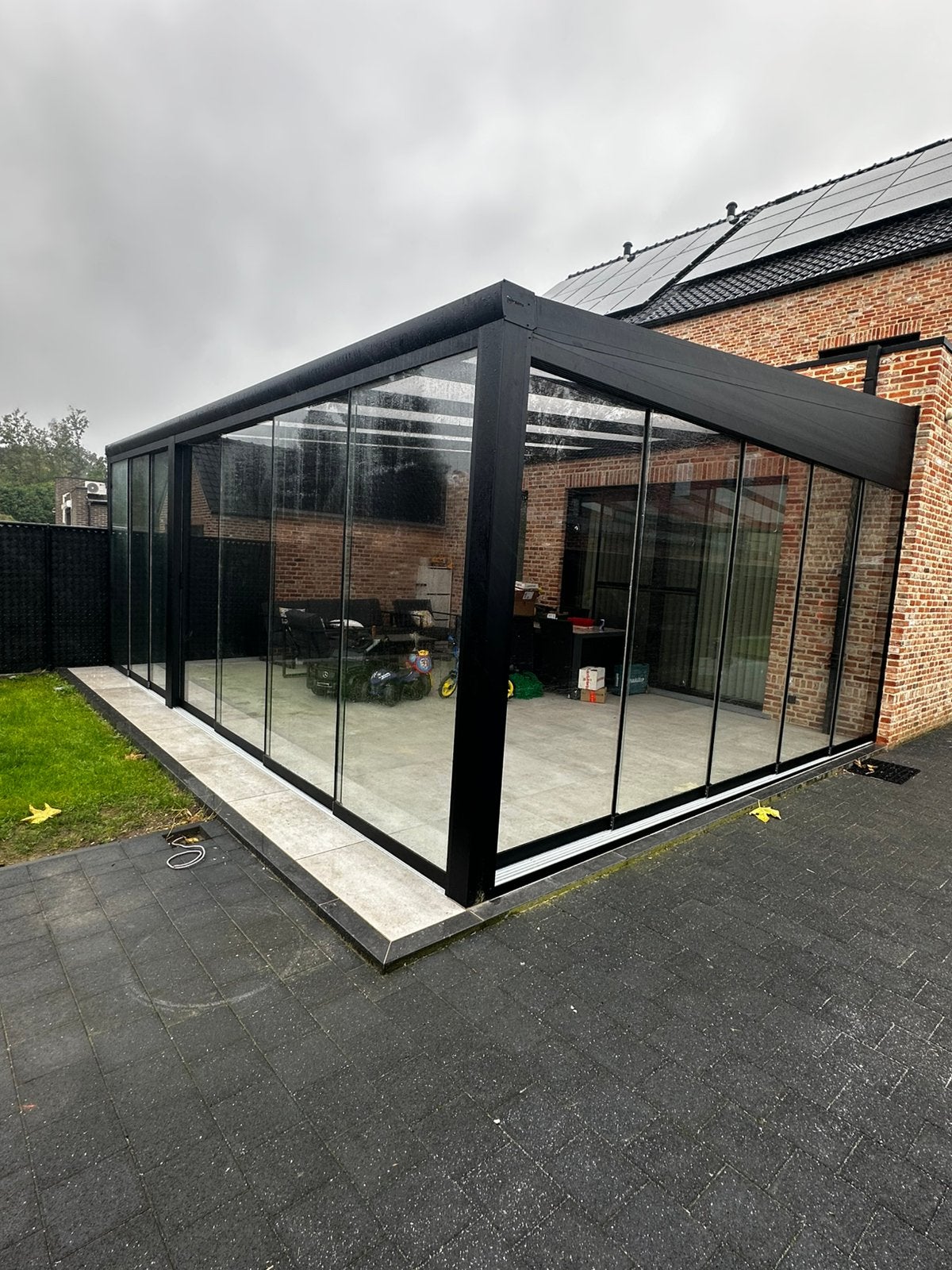 coulissanteset porche en verre sur mesure - finition moderne, Bricolage & Construction, Enlèvement ou Envoi, Comme neuf