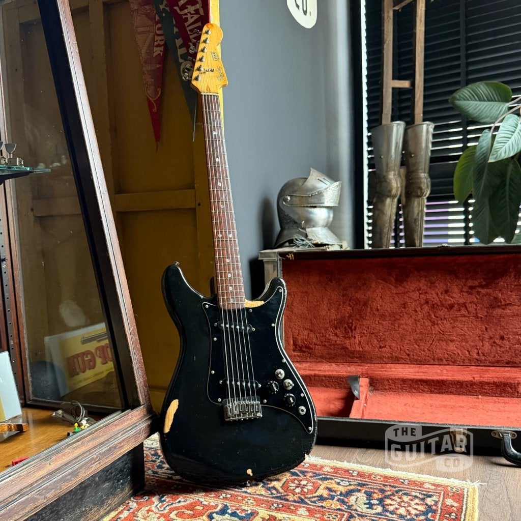 Fender Lead II Black 1980 OHSC, Ophalen of Verzenden, Gebruikt, Solid body, Fender