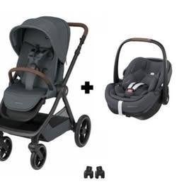 MAXICOSY DUO OXFORD Gris Antracite, Avec siège auto, Enlèvement, Utilisé, Poussette