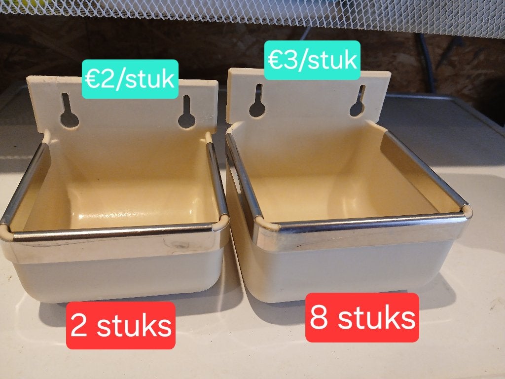 Konijn eetbak/drinkfles, Dieren en Toebehoren, Konijnen, Groot