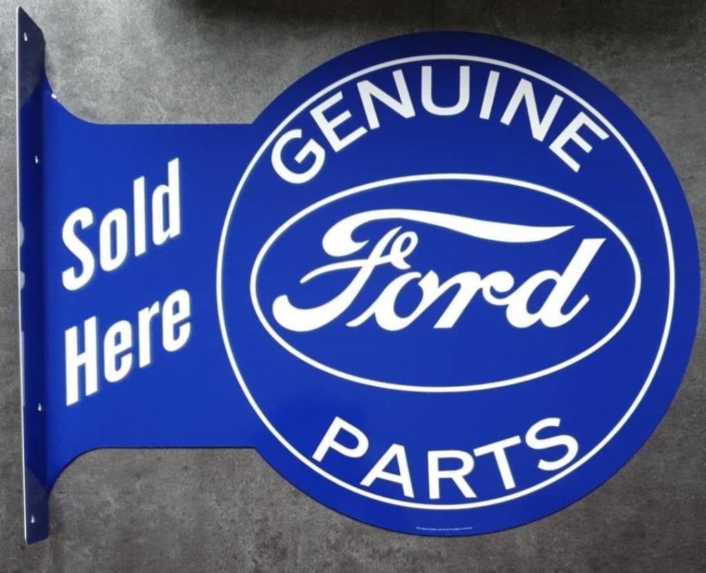 Ford Shell Texaco Pepsi dubbelzijdig metalen uithang bord, Verzamelen, Ophalen of Verzenden, Nieuw, Reclamebord