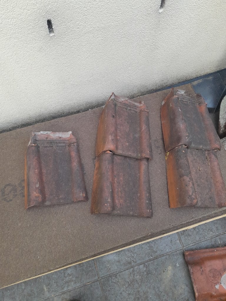 dakpannen en kantpannen of zijpannen, Doe-het-zelf en Bouw, Ophalen, Gebruikt, Steen of Klei, 15 m² of meer