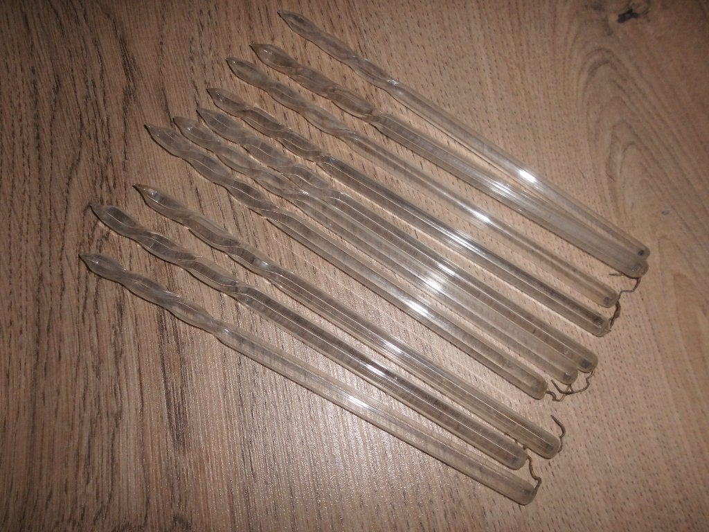 Set van 10 kwastjes met gedraaide stang en kroonluchterclip, Ophalen of Verzenden