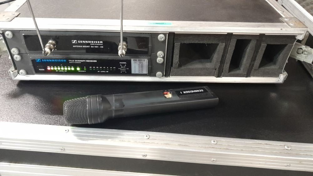 sennheiser draadloze microfoon, Muziek en Instrumenten, Microfoons, Ophalen, Gebruikt, Zangmicrofoon, Draadloos