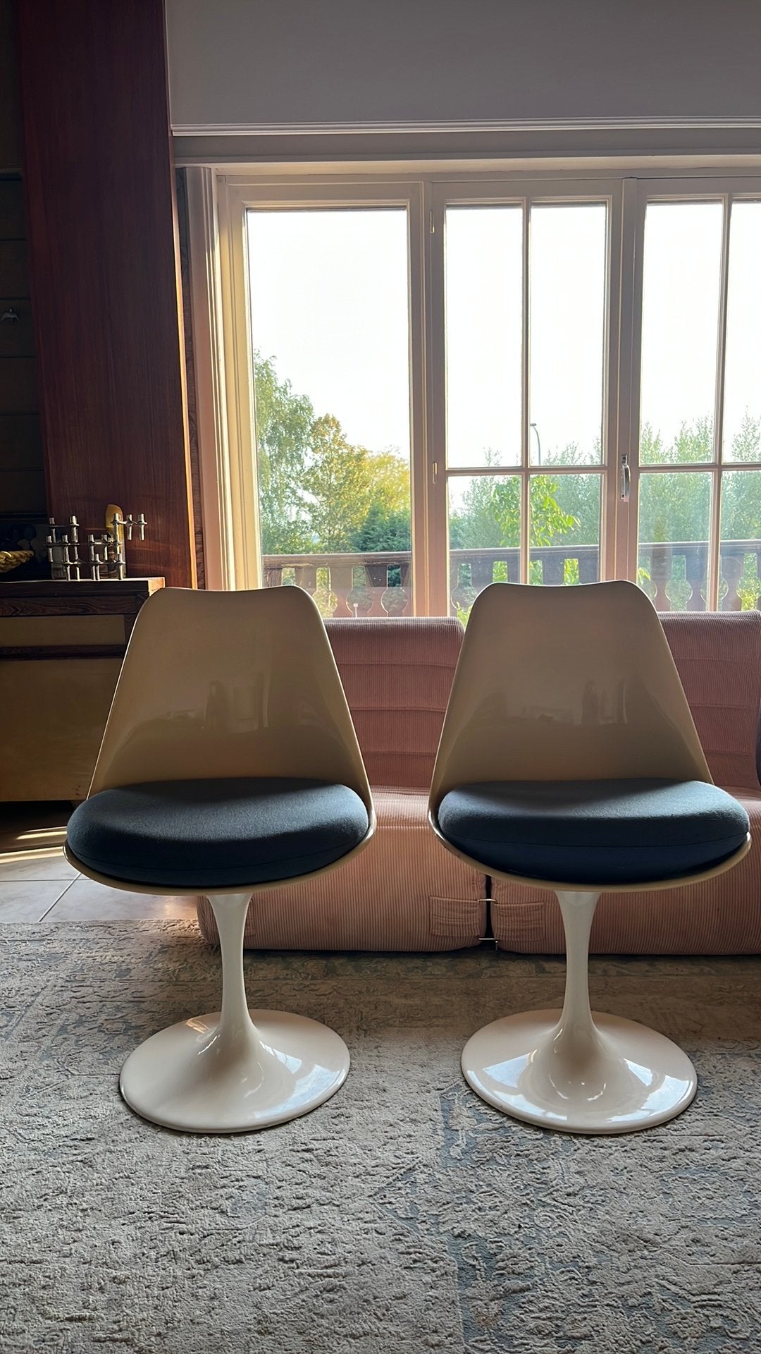 2 vintage tulip stoelen, Ophalen