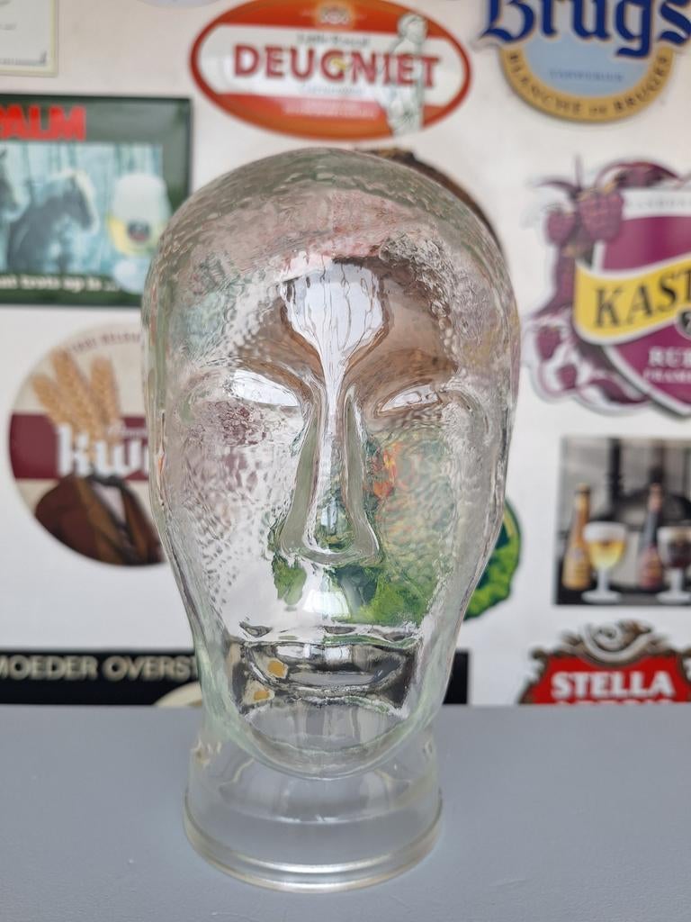 Vintage Glazen Mannequin Hoofd, Ophalen