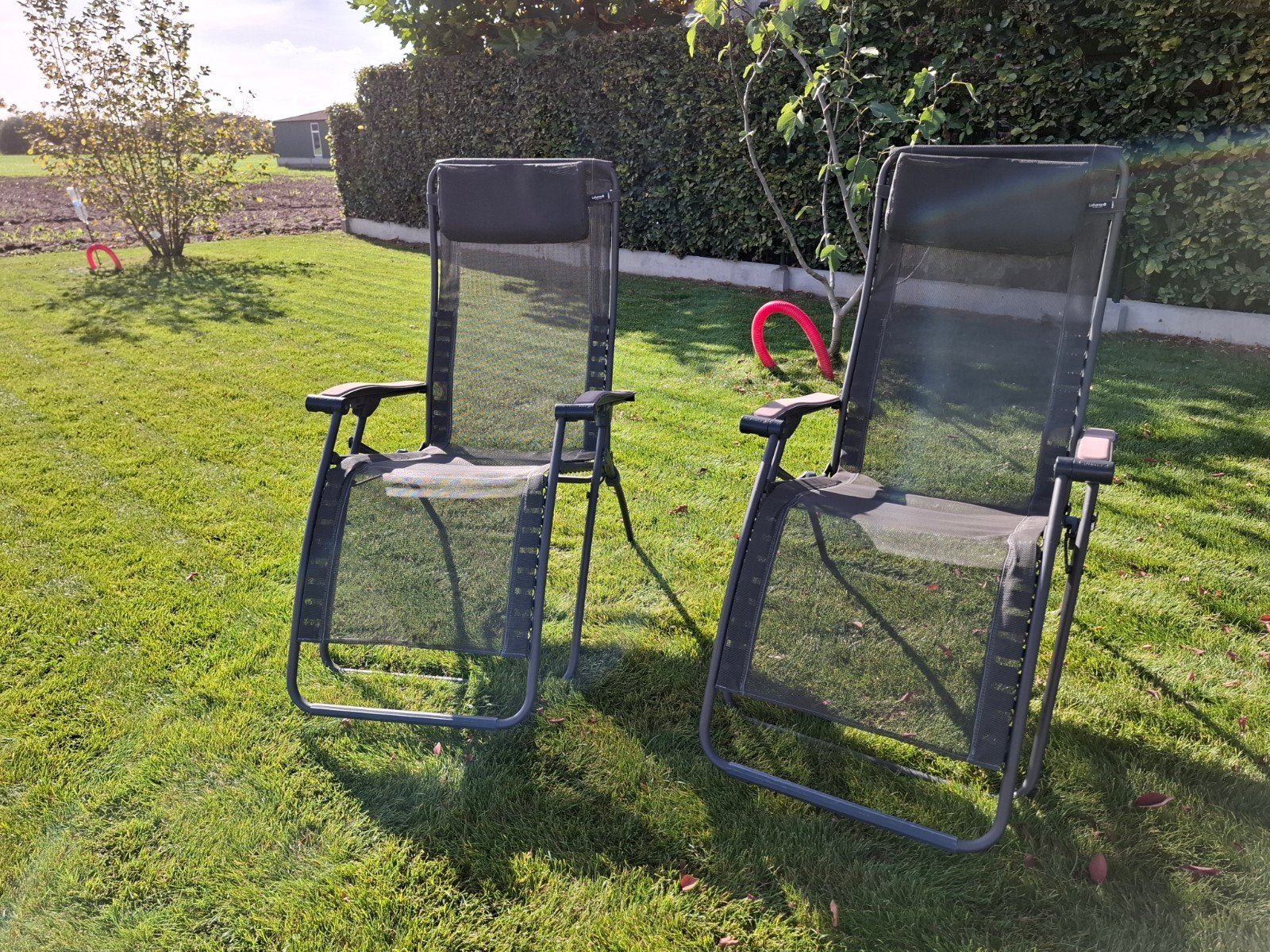 Lafuma - ligstoel - 2 stuks, Tuin en Terras, Ophalen, Gebruikt, Aluminium, Inklapbaar