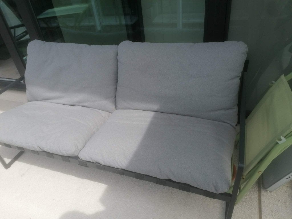 lounge 2-zit  met kussens, in goede staat, gelijk nieuw, Aluminium, Zo goed als nieuw, Loungeset, Bank