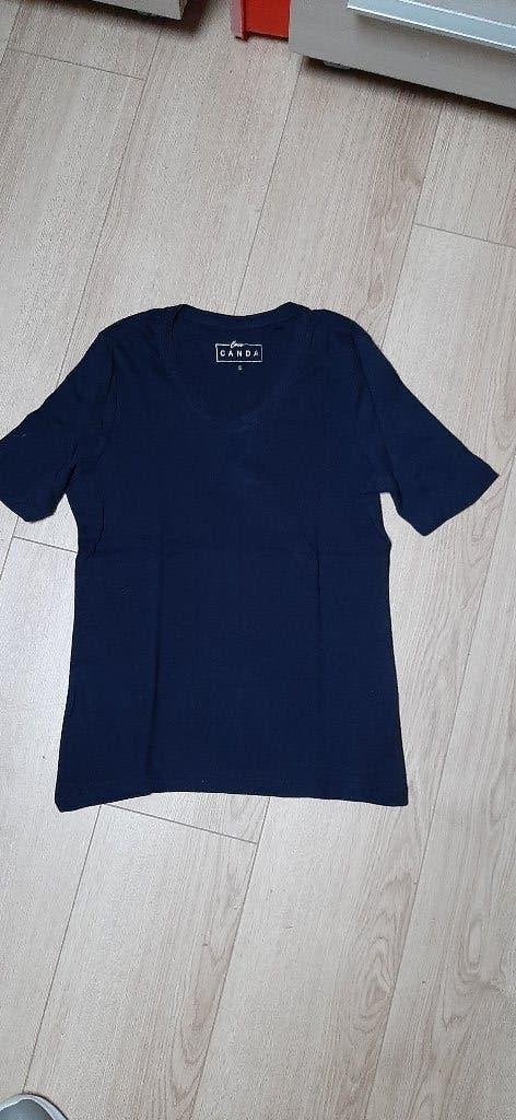 Blauw t-shirt met V-hals maat S - 36 Nieuw!, Vêtements | Femmes, Neuf, Manches courtes, Taille 36 (S), Enlèvement