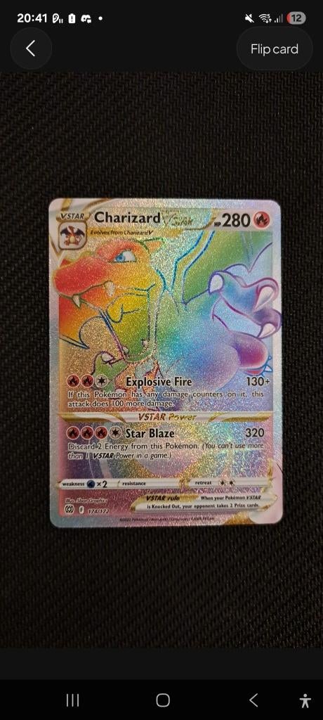 Charizard VSTAR 174/172 Brilliant Stars - NM Conditie, Hobby en Vrije tijd, Ophalen of Verzenden, Nieuw, Losse kaart, Foil