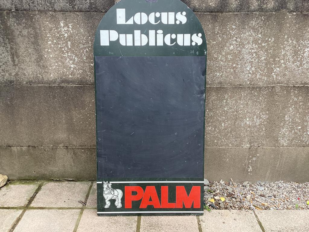Krijtbord van Palm H 150cm B 75cm, Verzamelen, Biermerken, Ophalen, Zo goed als nieuw, Reclamebord, Plaat of Schild, Palm