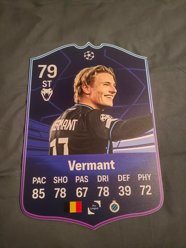 Voetbalkaartjes (37cmx25cm) - Club Brugge (Meerdere opties), Ophalen, Zo goed als nieuw, Plaatje