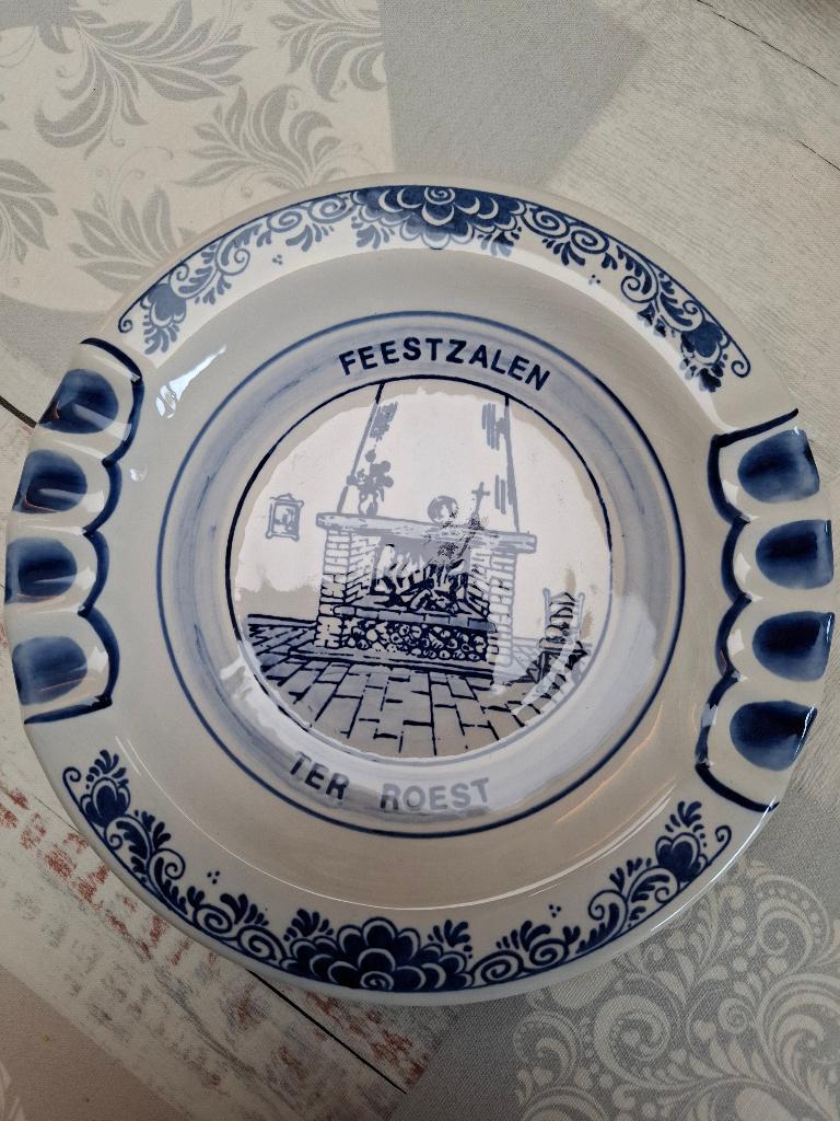 Buggenhout Delfts Blauw Feestzalen Ter Roest asbak cendrier, Ophalen of Verzenden