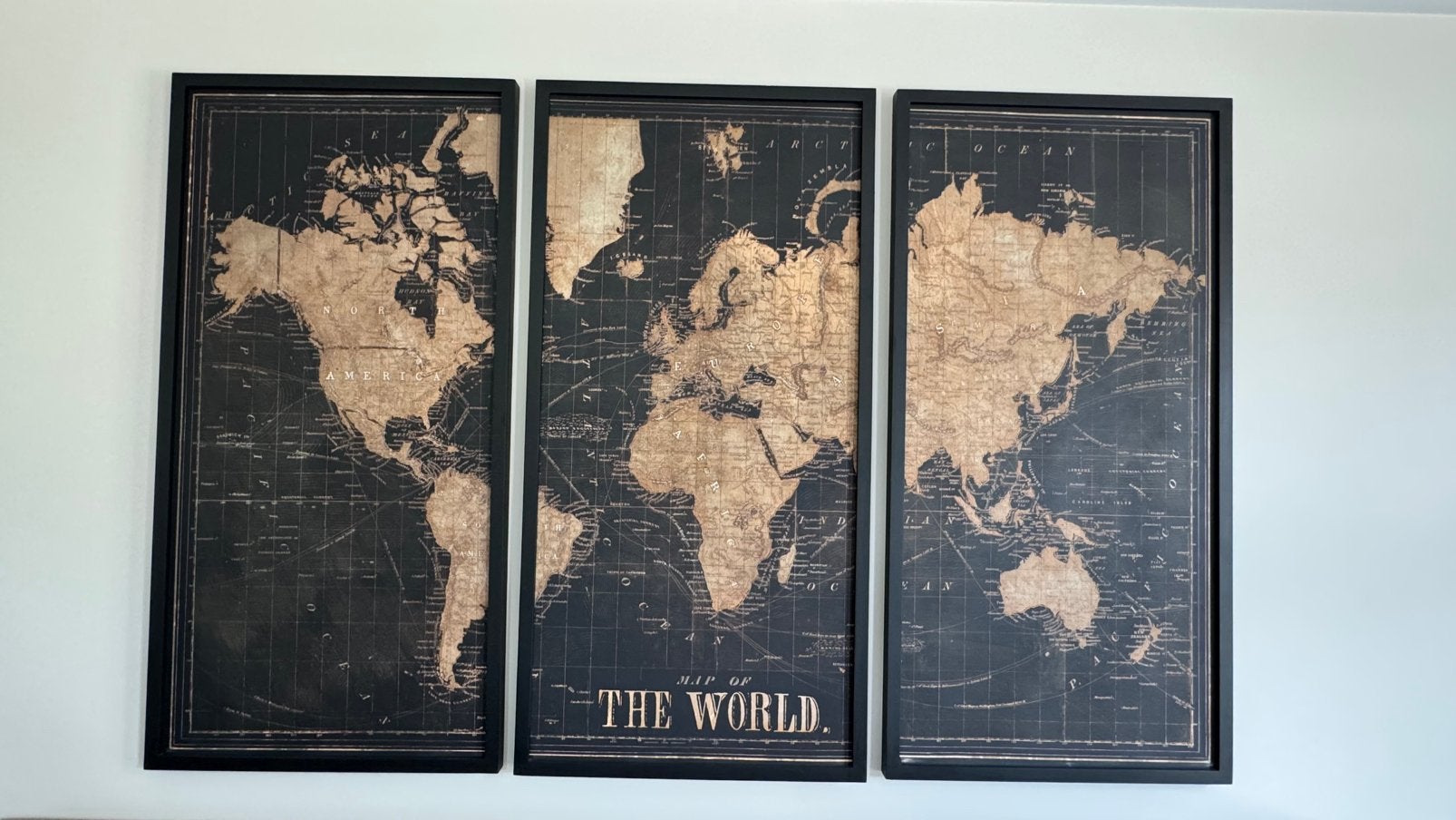 3 luik wereldkaart, Ophalen, 1980 tot heden, Buitenland, Zo goed als nieuw