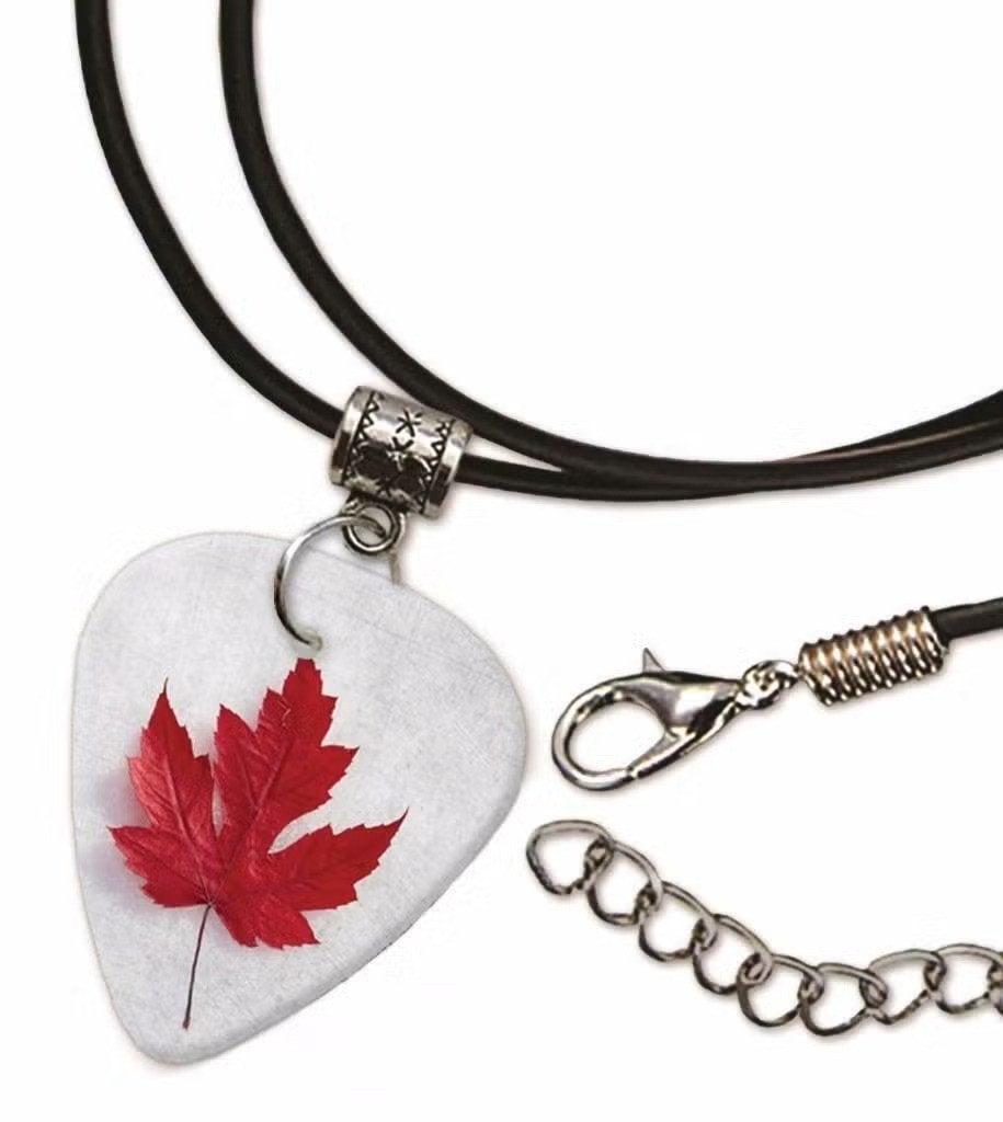 Esdoornblad plectrum ketting, sleutelhanger of oorbellen, Enlèvement ou Envoi, Neuf