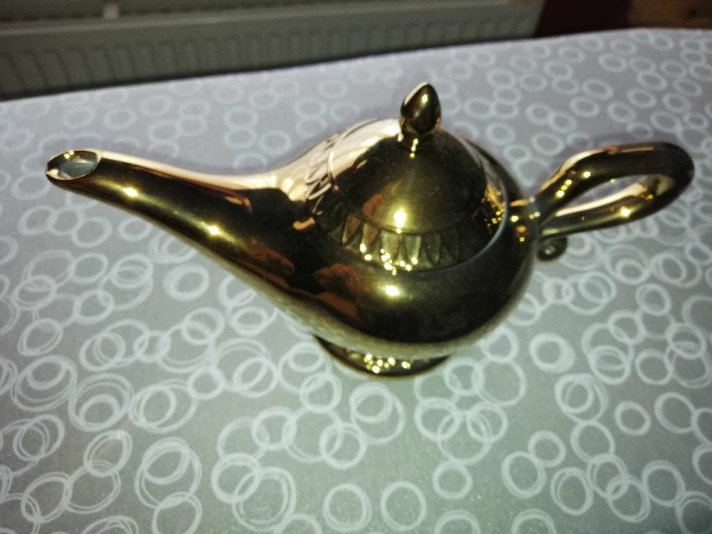 Aladdin (lamp) theepot, Ophalen, Nieuw