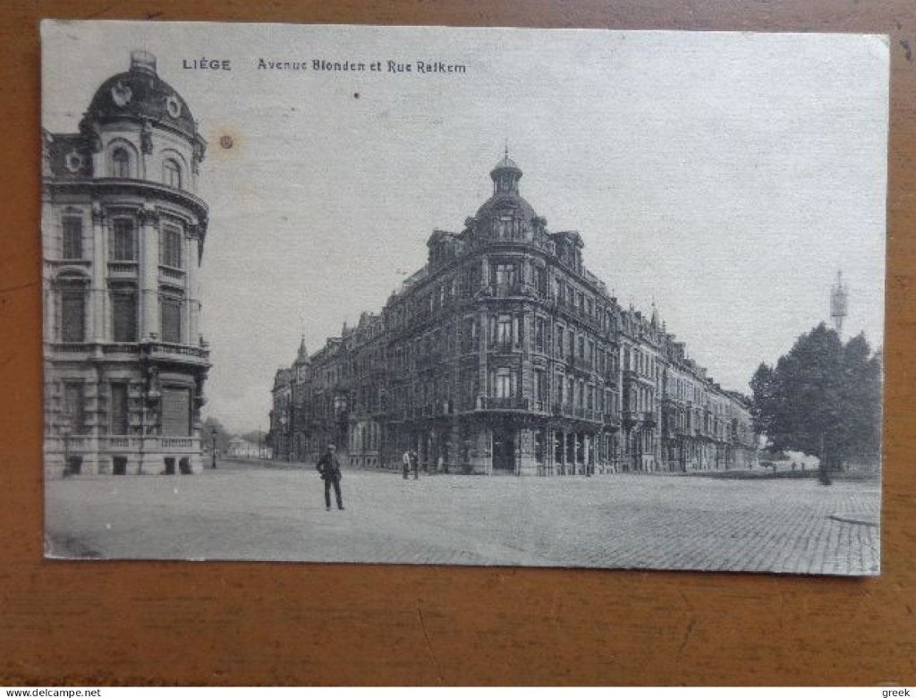 Pk Feldpost Liège: Avenue Blonden et Rue Raikem, Verzenden, Voor 1920, Gelopen, Luik