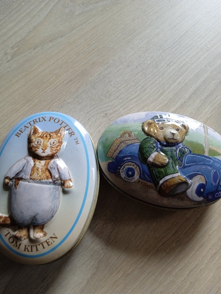 2 blikken doosjes, Verzamelen, Ophalen, Gebruikt