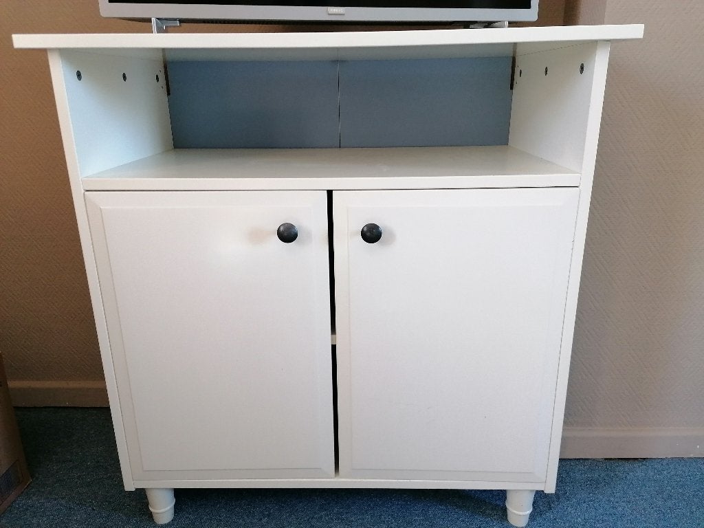 Meuble TV blanc, 25 à 50 cm, Moins de 100 cm, Enlèvement, Utilisé