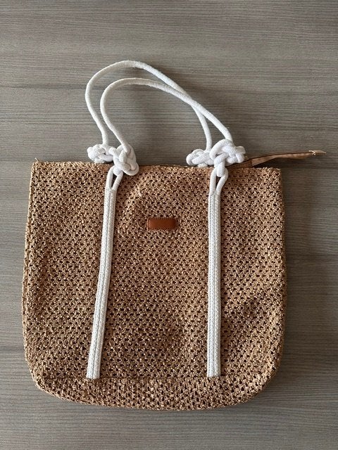 Bruine strandtas (nr7801), Ophalen of Verzenden, Nieuw, Bruin, Shopper