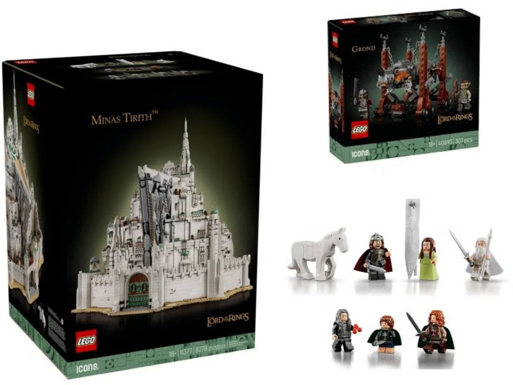 LEGO LotR Minas Tirith 11377 + Grond 40893 - geen soldaten, Verzenden, Lego, Zo goed als nieuw, Icons