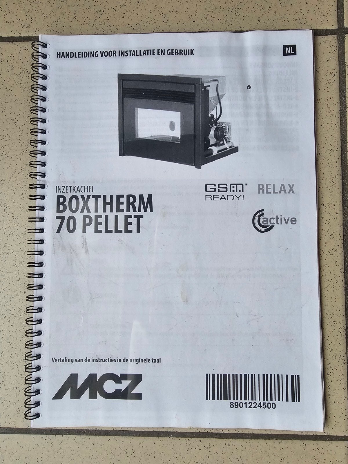 Inzetkachel Boxtherm 70 pallet, Ophalen, Gebruikt, Inbouw, Pelletkachel