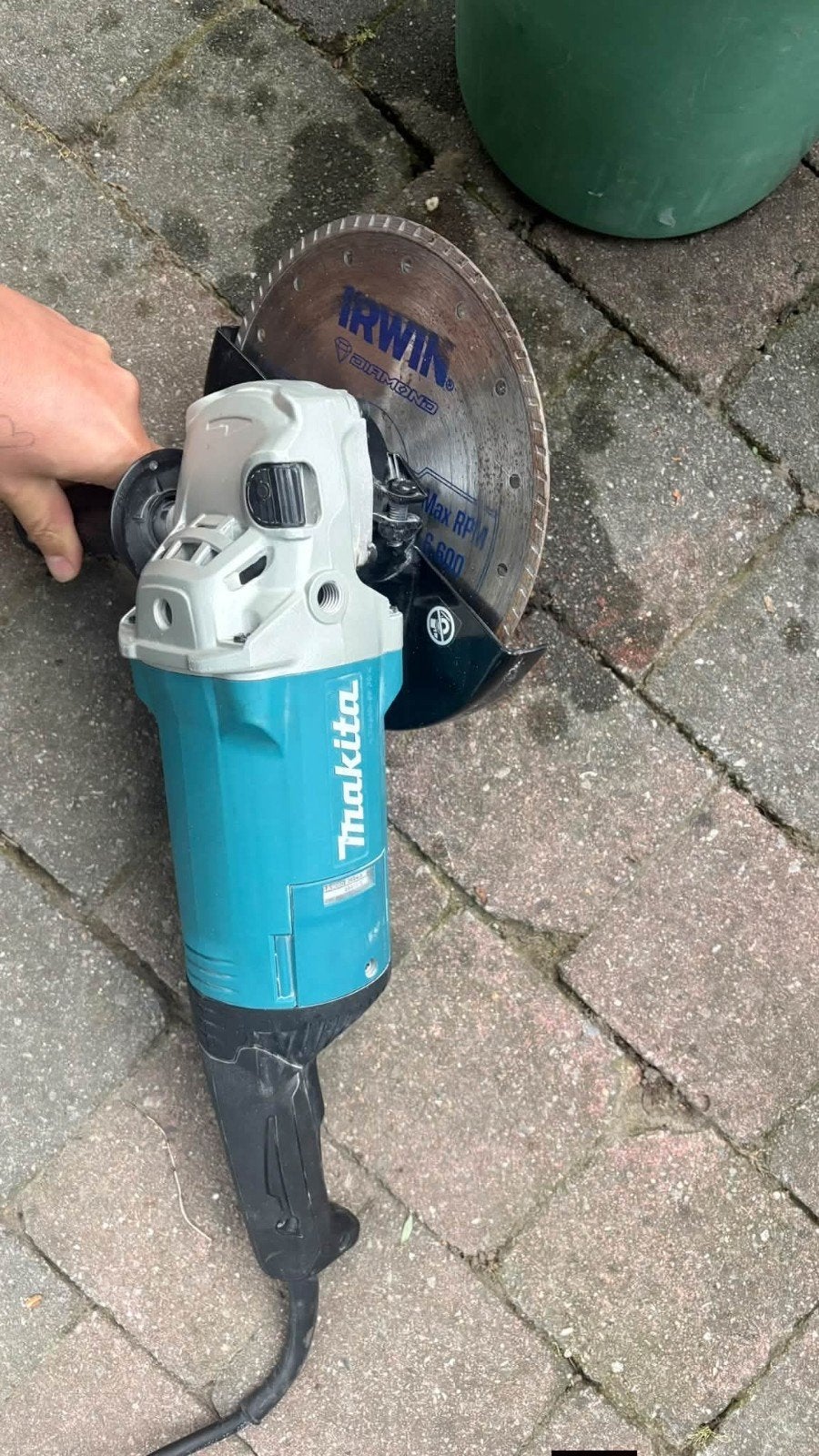 markita slijpschijf, Enlèvement