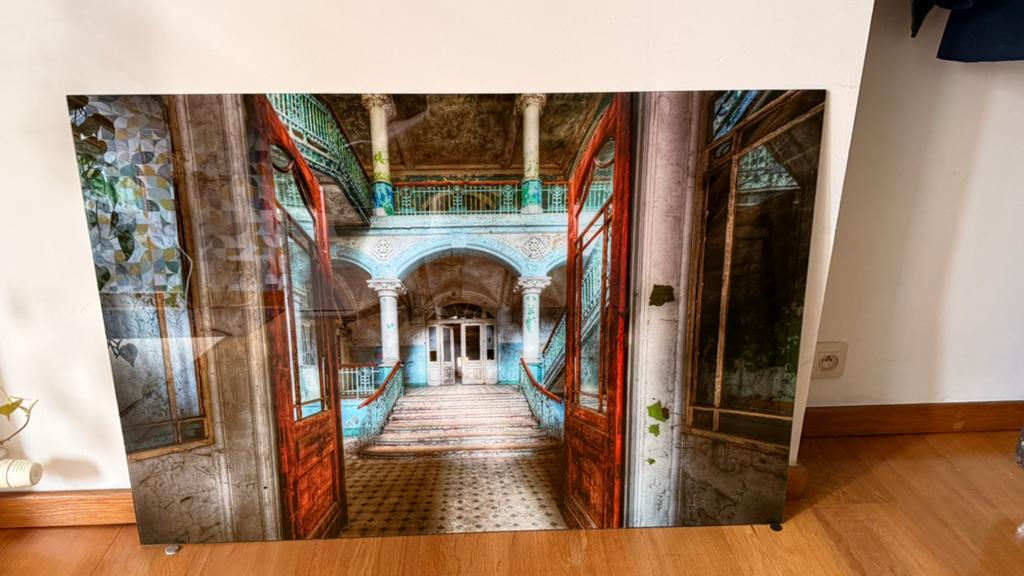 Foto op metaalplaat, Huis en Inrichting, Woonaccessoires | Schilderijen, Tekeningen en Foto's, Ophalen, Zo goed als nieuw