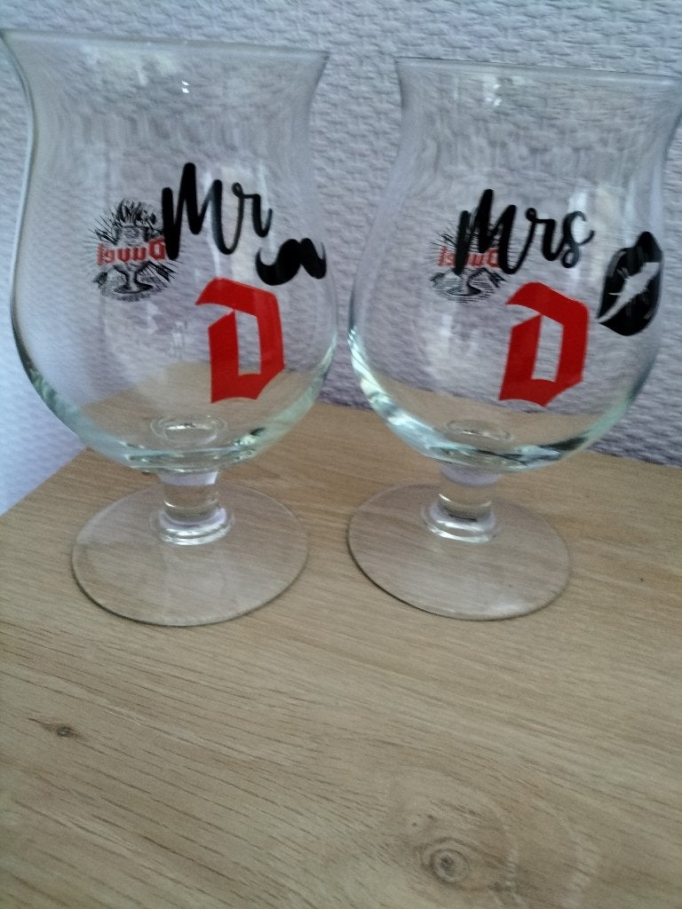 Duvelglazen. Mr en Mrs, Ophalen of Verzenden, Nieuw, Glas of Glazen, Duvel