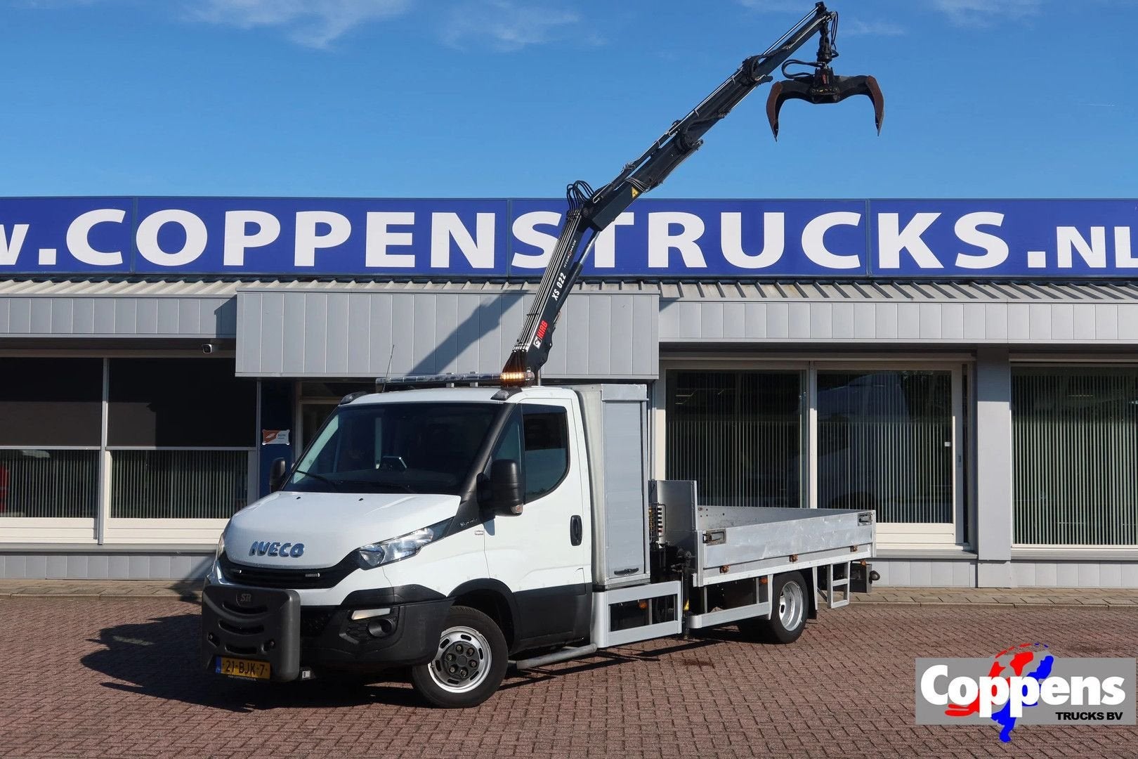 Iveco 50C150 Open Bak + Kraan HIAB, Auto's, Bestelwagens en Lichte vracht, Iveco, Wit, Bedrijf, Cruise Control