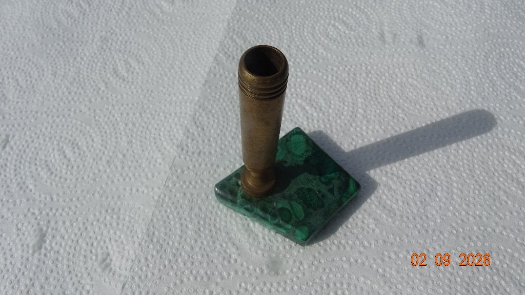 support pour porte plume   en malachite  du congo, Antiquités & Art, Fait main, Afrique, Autres matériaux, Autres types