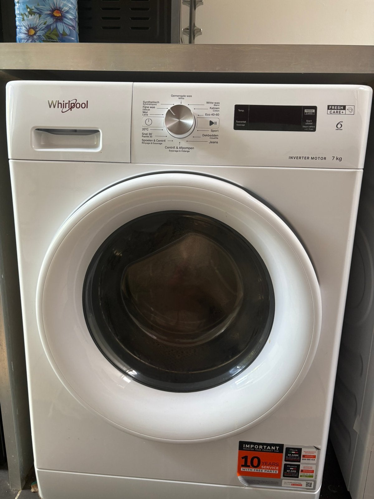Whirlpool Wasmachine – 7 kg, Elektronische apparatuur, Ophalen, Zo goed als nieuw, Voorlader, Kort programma
