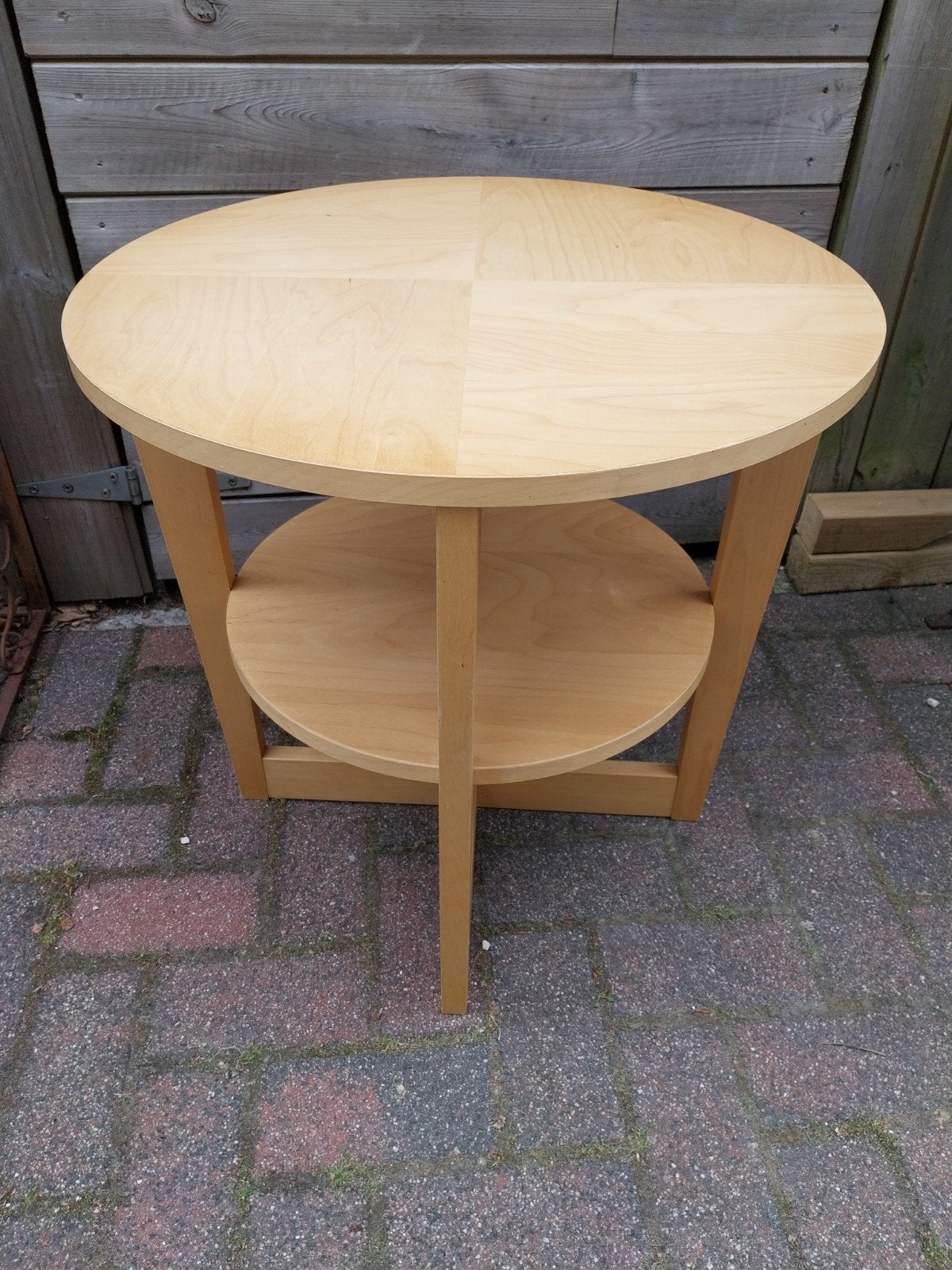 Salontafel / bijzettafeltje, Enlèvement, Comme neuf, Rond, 45 à 60 cm