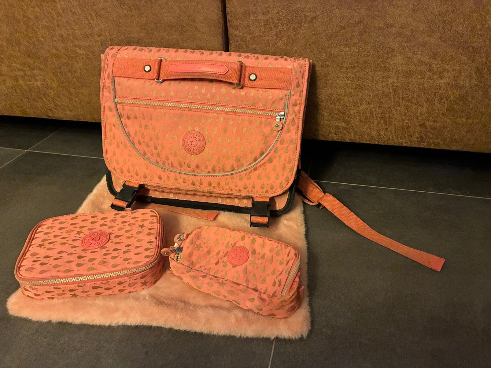 Kipling boekentas, Ophalen of Verzenden, Gebruikt, Roze, Aktetas of Boekentas