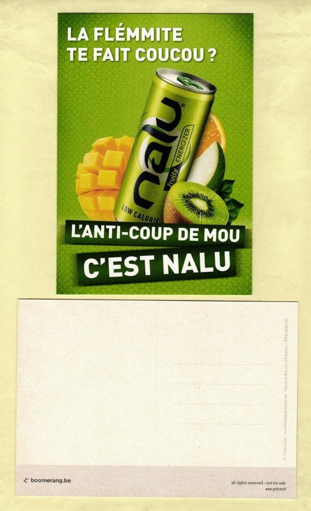 1 CP publicité Nalu (RV) FR, Collections, Enlèvement ou Envoi, 1980 à nos jours, Non affranchie, Autres thèmes