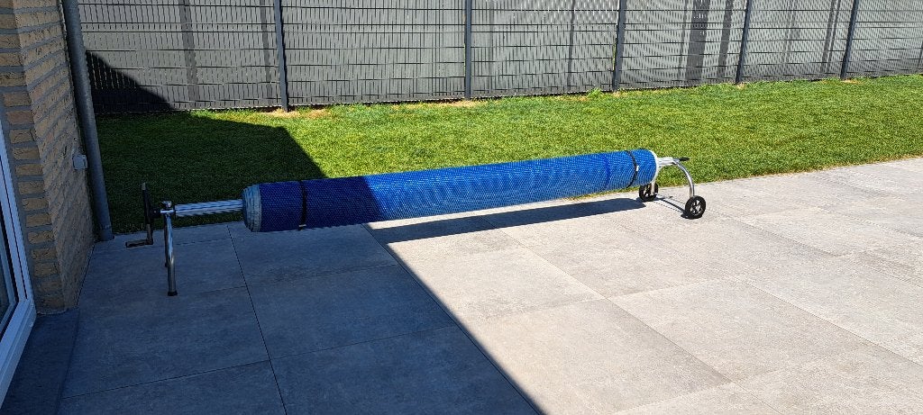Bache à bulle pour piscine de 7x3 métres avec enrouleur, Enlèvement, Utilisé, Couverture de piscine