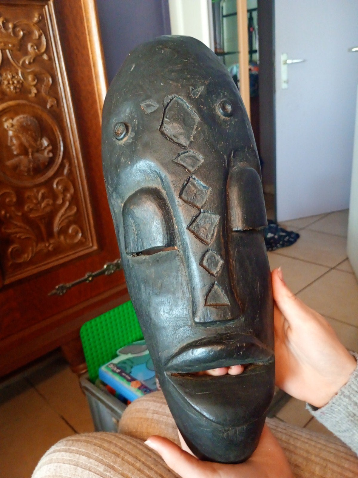 Afrikaans masker,heel oud, Ophalen