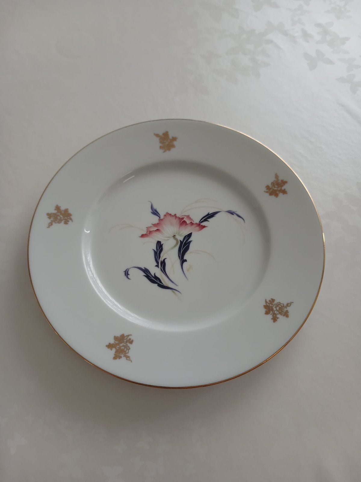Uniek met goudverf gesigneerd porselein limoges, Ophalen of Verzenden