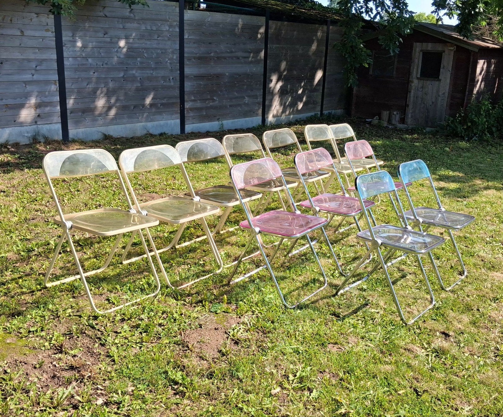12 chaises Giancarlo Piretti Plia des années 1970, Enlèvement