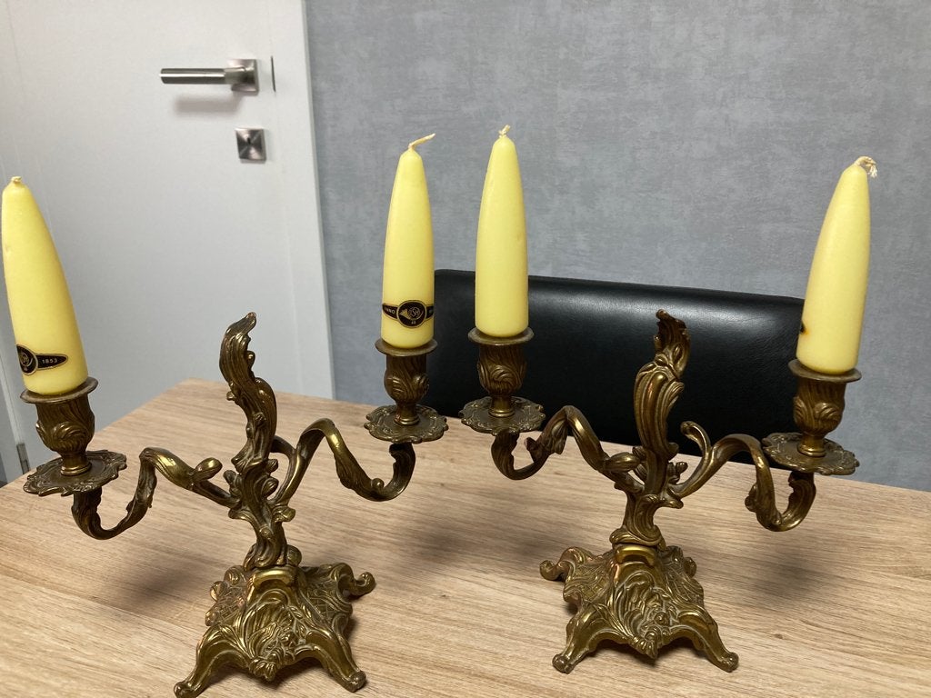 2 koperen kandelaars, Ophalen, Koper