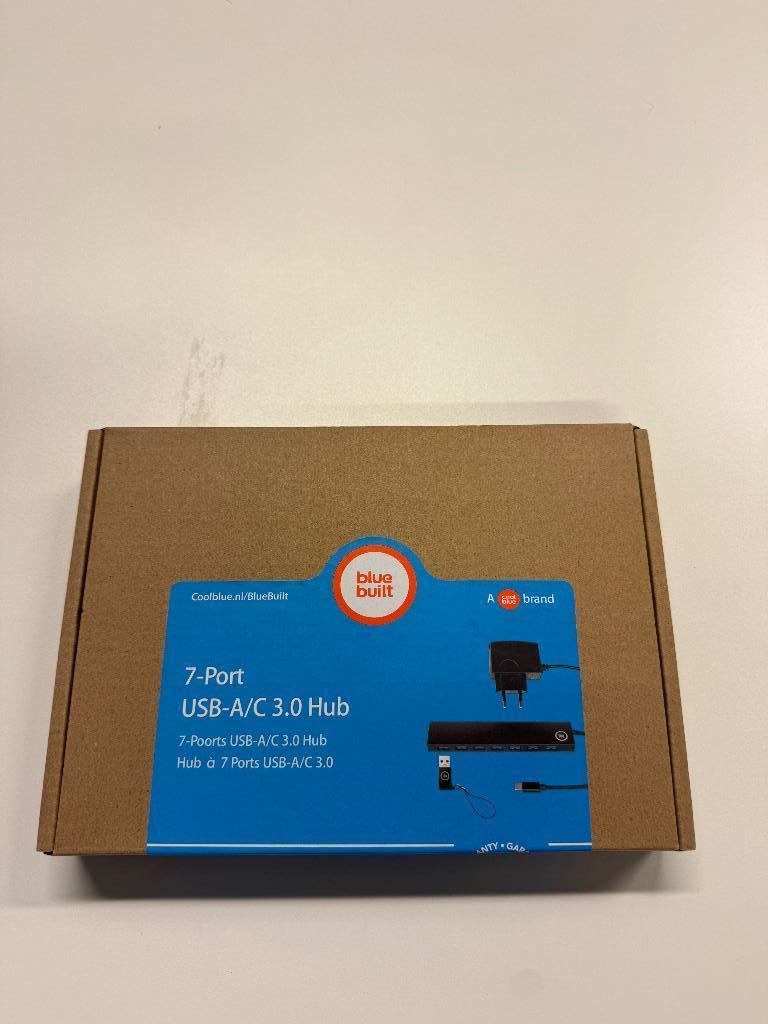 BlueBuilt 7-Poorts USB-A / USB-C 3.0 Hub, Informatique & Logiciels, Stations d'accueil, Neuf, BlueBuilt, Tablette, Enlèvement