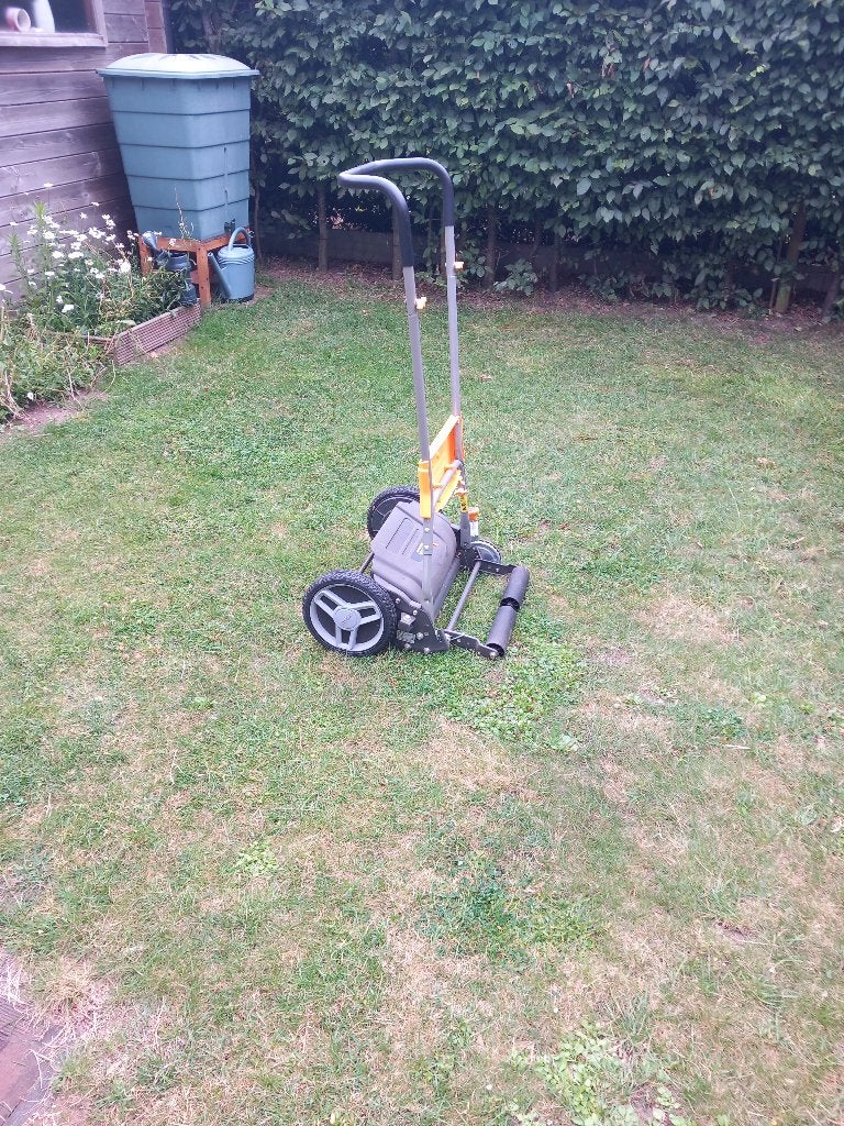 Handmaaier Stiga, Tuin en Terras, Grasmaaiers, Gebruikt, Handgrasmaaier, 40 t/m 49 cm, Kooimesmaaier, Mulchfunctie, Ophalen