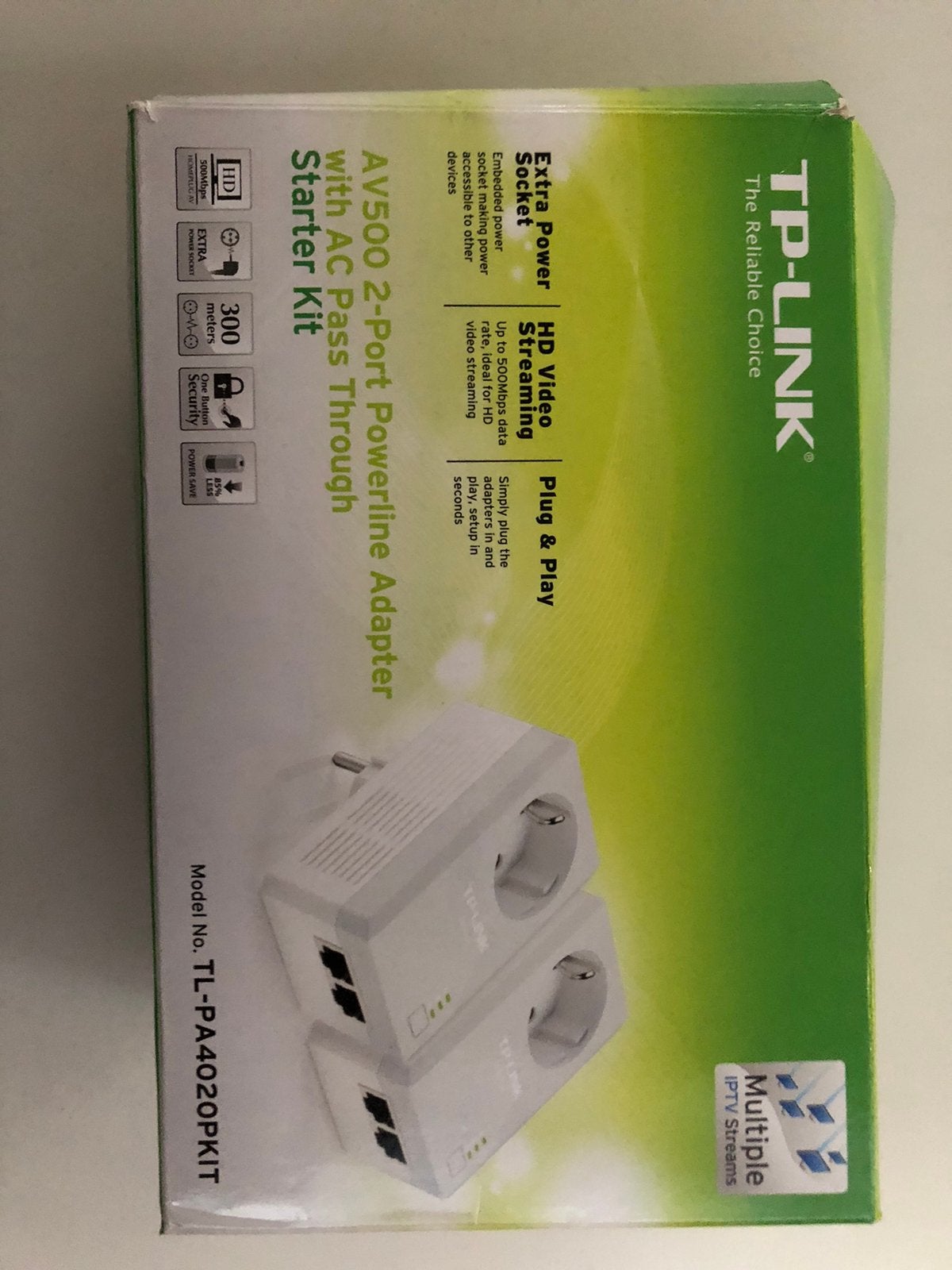 TP-Link TL-PA4020P 2-poorts Powerline Adapter – 2 stuks, Enlèvement ou Envoi, Comme neuf, TP link